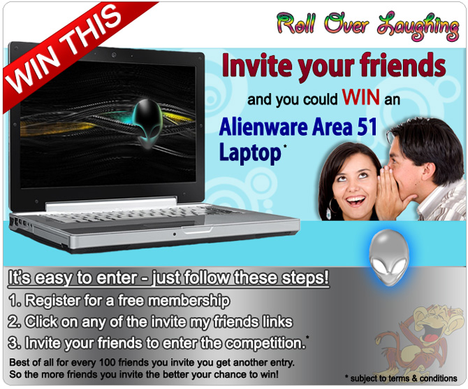 Win an Alienware Area 51 Laptop by registering and inviting your friends